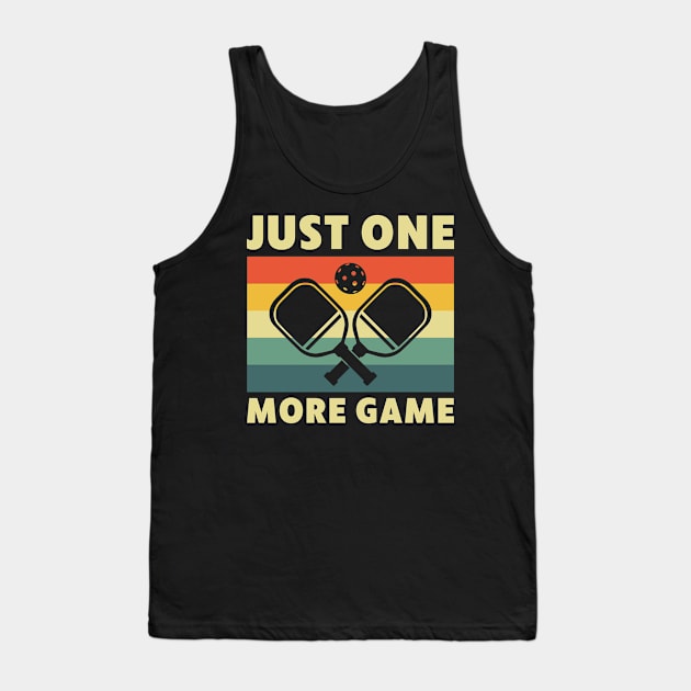 Pickleball Just One More Pickleball Game Funny Tank Top by Dr_Squirrel